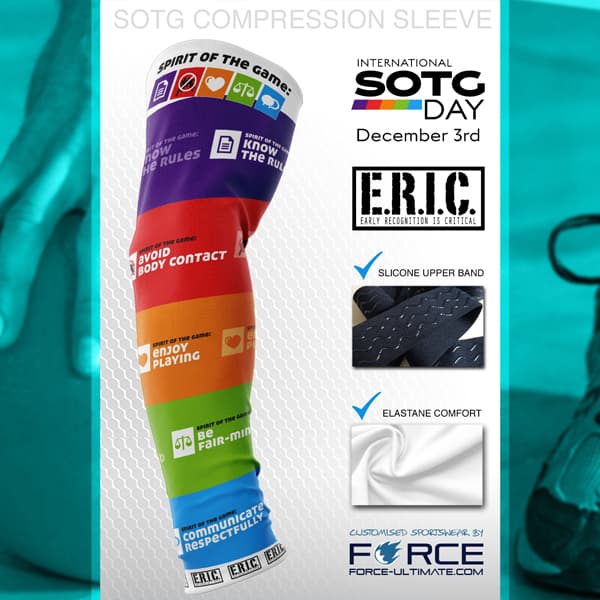 design concept for a compression sleeve in blue and black