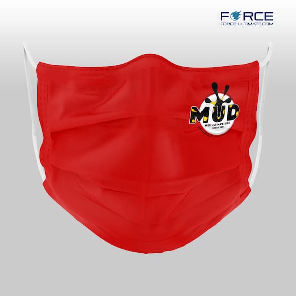 design of mud red facemask