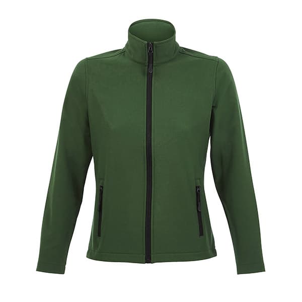 softshell verte sur fond blanc