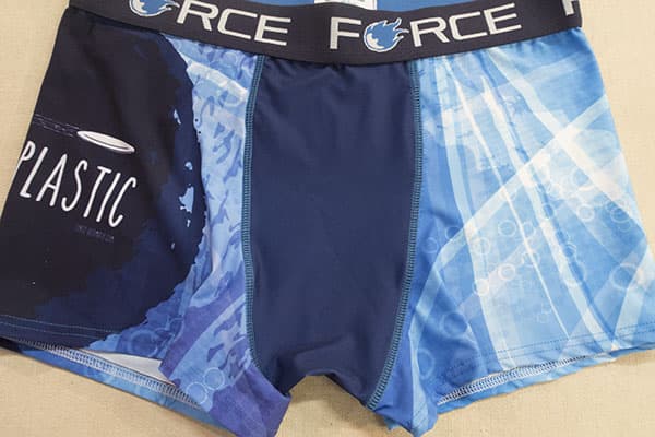 blue sublimated underwear close up
