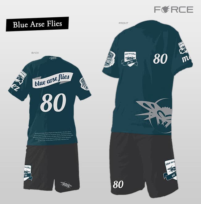 design bluearseflies blue